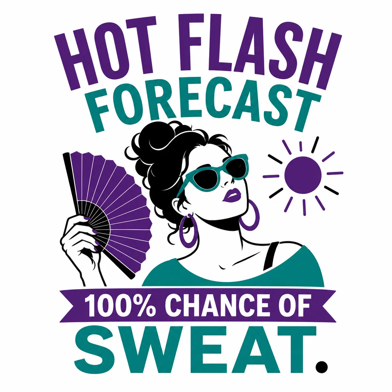 Illustration of a perimenopause hot flash